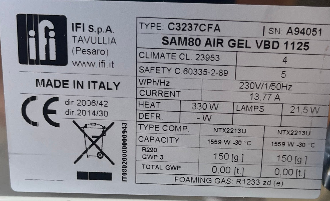 IFI SAM 80 Gelato (Unbenutztes Ausstellungsgerät; Baujahr 2026): Die Premium-Kombivitrine