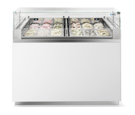 ISA Delta View IAT DLT 80 ice cream display case: The compact professional ice cream display case for maximum performance in the smallest of spaces - krae - shop.com