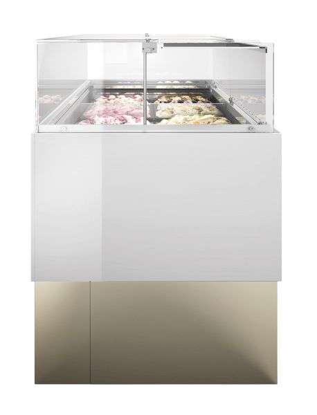 ISA Delta View IAT DLT 80 ice cream display case: The compact professional ice cream display case for maximum performance in the smallest of spaces - krae - shop.com