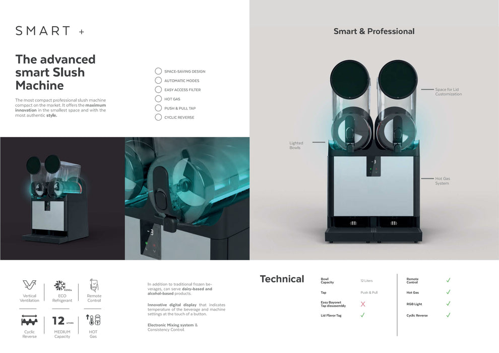 V - Air Smart+ 2 P&P | Slush - Maschine mit 2 Behältern | Vorführgerät (Baujahr 2024) - krae - shop.com